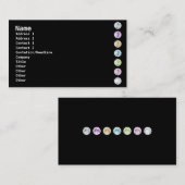 Kleurrijke diamanten-zwart visitekaartje (Voorkant / Achterkant)