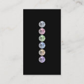 Kleurrijke diamanten-zwart visitekaartje (Achterkant)