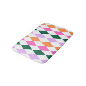 Kleurrijke diamantpatroon Mid Century Modern Retro Badmat (Gekanteld)