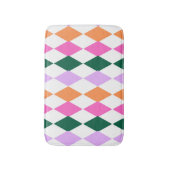 Kleurrijke diamantpatroon Mid Century Modern Retro Badmat (Voorkant Verticaal)