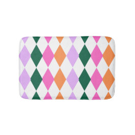 Kleurrijke diamantpatroon Mid Century Modern Retro Badmat