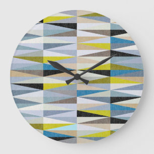 Kleurrijke Diamond Floor Tegels Textuur Grote Klok