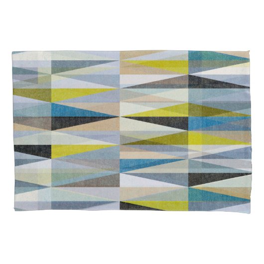 Kleurrijke Diamond Floor Tegels Textuur Kussensloop (Voorkant)