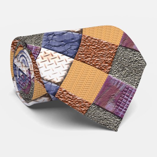 Kleurrijke Diamond Shape Pattern Stropdas (Opgerold)