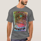 Kleurrijke diepgaande Zee Monster Art Pen Tekening T-shirt (Voorkant)