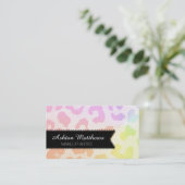 Kleurrijke dieren afdrukken Visitekaartjes - Perso (Staand voorkant)