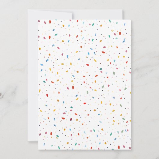 Kleurrijke dieren Verjaardagsfeest Kaart (Achterkant)