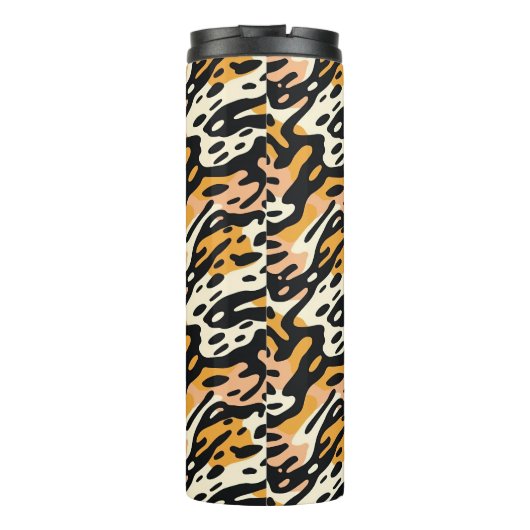 Kleurrijke Dierenprint 01 Thermosbeker (Achterkant)