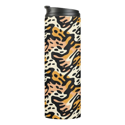 Kleurrijke Dierenprint 01 Thermosbeker (Geroteerd rechts)