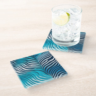 Kleurrijke Dierenprint Art Glass Onderzetter