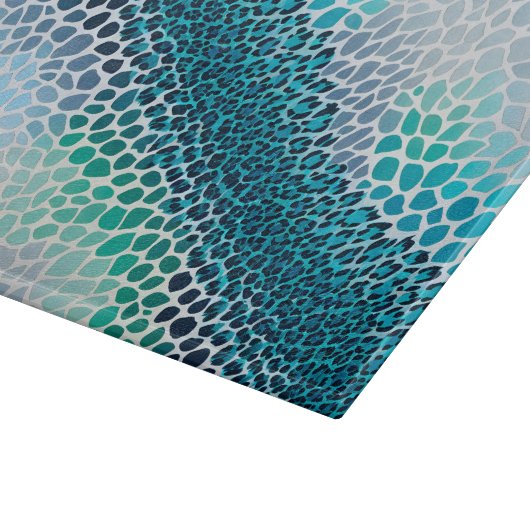 Kleurrijke dierenprint kunst snijplank (Hoek)