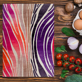 Kleurrijke dierenprint kunst snijplank