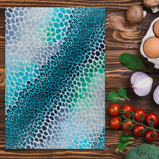 Kleurrijke dierenprint kunst snijplank