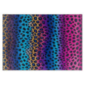 Kleurrijke dierenprint kunst snijplank (Voorkant)