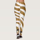 Kleurrijke dierenprint l Modern bruin wit Workout Leggings (Achterkant)