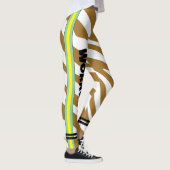 Kleurrijke dierenprint l Modern bruin wit Workout Leggings (Rechts)