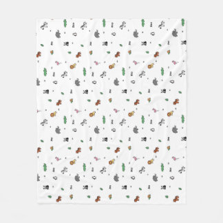 Kleurrijke dierentuin Dierenplezier Fleece Deken