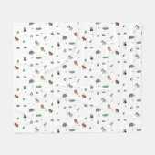 Kleurrijke dierentuin Dierenplezier Fleece Deken (Voorkant (Horizontaal))