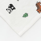 Kleurrijke dierentuin Dierenplezier Fleece Deken (Hoek)