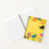 Kleurrijke dierlijke gele laptop notitieboek (Binnen)