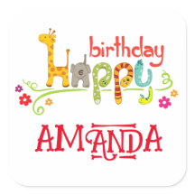 Kleurrijke dierlijke karakters Gelukkige Verjaarda