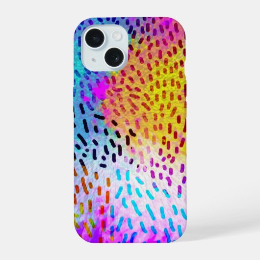 Kleurrijke Dierprint iPhone Hoesje 15 Case (Achterkant)