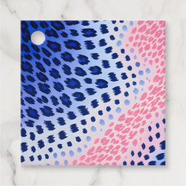 Kleurrijke dierprint kunst cadeaukaartjes bedankjes labels