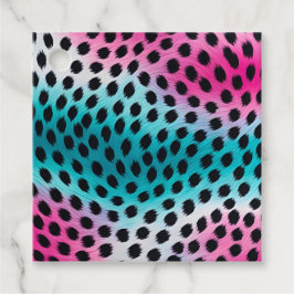 Kleurrijke dierprint kunst cadeautags bedankjes labels