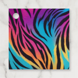 Kleurrijke Dierprint Kunst Cadeautags Bedankjes Labels