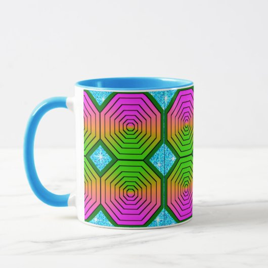 Kleurrijke Digital Design Combo Mok – Perfect Size (Links)