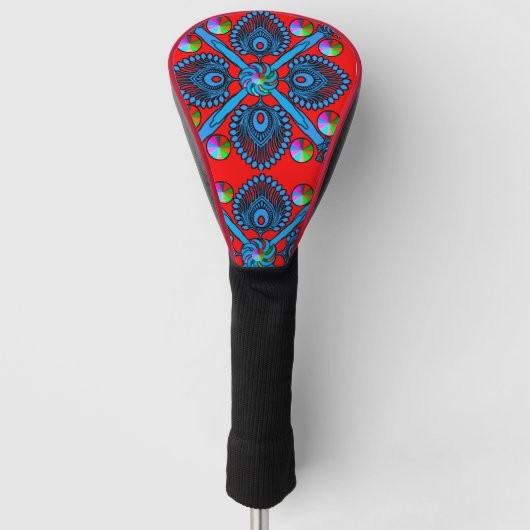 Kleurrijke Digital Design Driver Hoesje – Perfect  Golfheadcover (Voorkant)