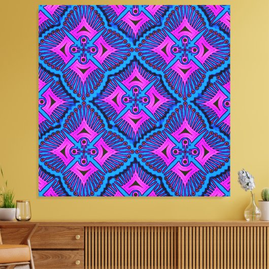 Kleurrijke Digitale 3D Canvas Art – Perfect Wall D (Insitu (Woonkamer))