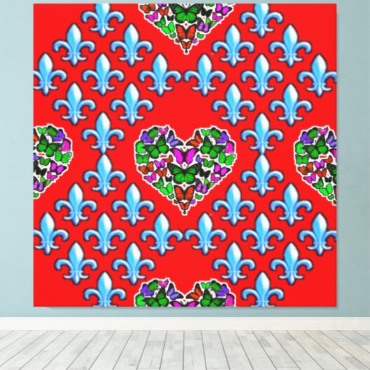 Kleurrijke Digitale 3D Canvas Art – Perfect Wall D (Insitu (Houten vloer))