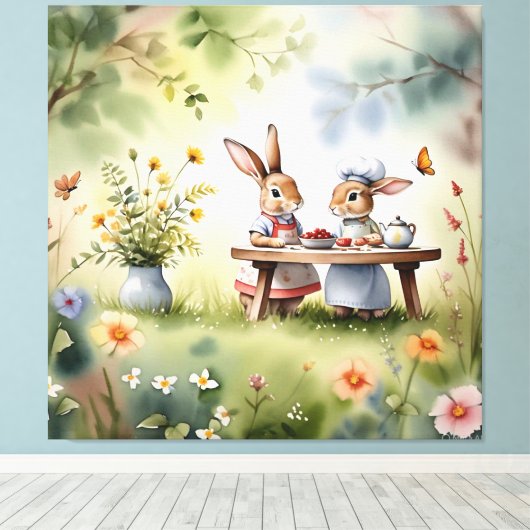 Kleurrijke Digitale 3D Canvas Art – Perfect Wall D (Insitu (Houten vloer))