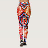 Kleurrijke digitale 3D-ontwerp leggings – Perfecte (Achterkant)