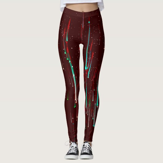Kleurrijke digitale 3D-ontwerp leggings – Perfecte (Voorkant)