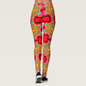 Kleurrijke digitale 3D-ontwerp leggings – PerfLegg (Achterkant)