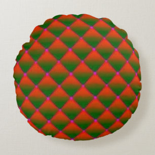 Kleurrijke digitale 3D ontwerp ronde Sierkussen (1 Rond Kussen