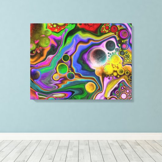 Kleurrijke digitale kunstkleurschilderingen met bl canvas afdruk (Insitu (Houten vloer))