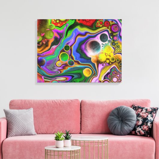 Kleurrijke digitale kunstkleurschilderingen met bl canvas afdruk (Insitu (Woonkamer))