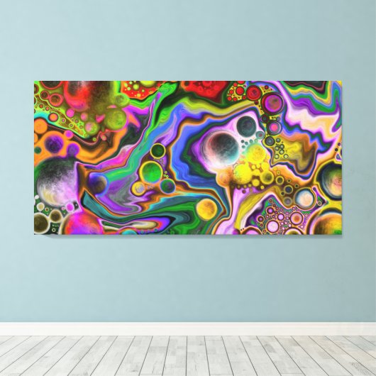 Kleurrijke digitale kunstkleurschilderingen met bl canvas afdruk (Insitu (Houten vloer))