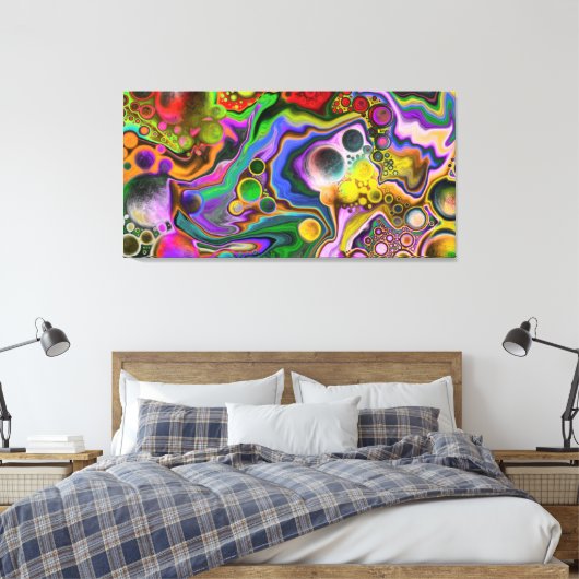Kleurrijke digitale kunstkleurschilderingen met bl canvas afdruk (Insitu (Slaapkamer))