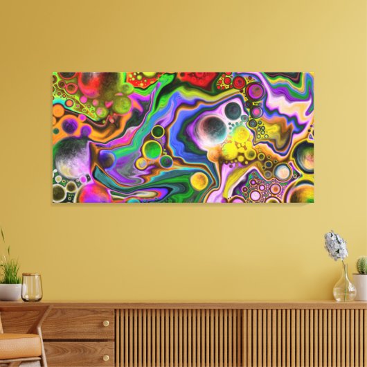 Kleurrijke digitale kunstkleurschilderingen met bl canvas afdruk (Insitu (Woonkamer))