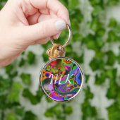 Kleurrijke digitale kunstkleurschilderingen met bl sleutelhanger (Hand)