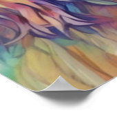 Kleurrijke digitale kunstportret, Schattigee hond Poster (Hoek)