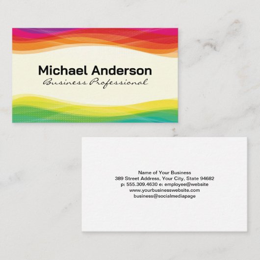 Kleurrijke digitale lagen visitekaartje (Voorkant / Achterkant)