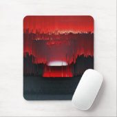 Kleurrijke Digitale Zonsondergang Glitch Muismat (Met muis)
