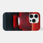 Kleurrijke Digitale Zonsondergang Storing iPhone Hoesje (Achterkant horizontaal)