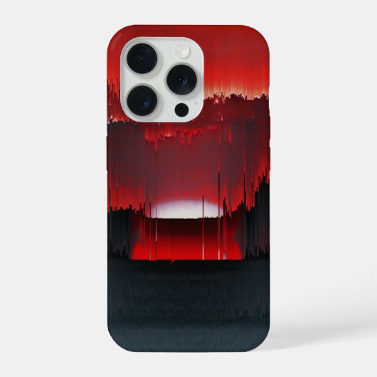 Kleurrijke Digitale Zonsondergang Storing iPhone Hoesje (Achterkant)