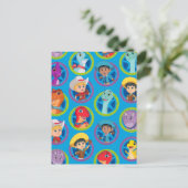 Kleurrijke Dino Ranch Patroon Briefkaart (Staand voorkant)